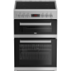 Beko EDC634S 60cm Double Oven Electric Cooker with Ceramic Hob_main
