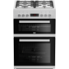 Beko EDG634W 60cm Double Oven Gas Cooker with Gas Hob - White_main