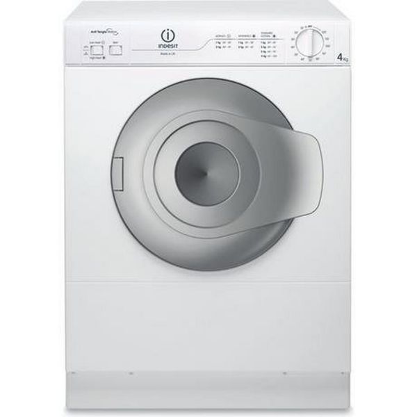 Indesit NIS41V 4kg Vented Tumble Dryer - White with Graphite Door_main