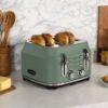 Rangemaster RMCL4S201MG 4 Slice Toaster - Mineral Green_side