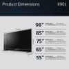 Sony XR55X90LU 55"4K UHD HDR Google Smart TV_dimen