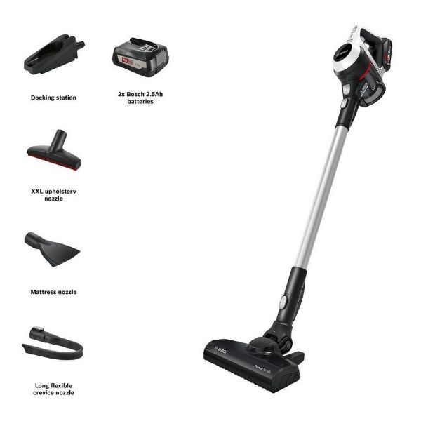 Bosch BCS612GB Unlimited Serie 6 ProHome Cordless Vacuum Cleaner - White - 30 Minute Run Time_main