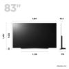 LG OLED83C34LA_AEK 83" 4K Smart OLED TV_dimen