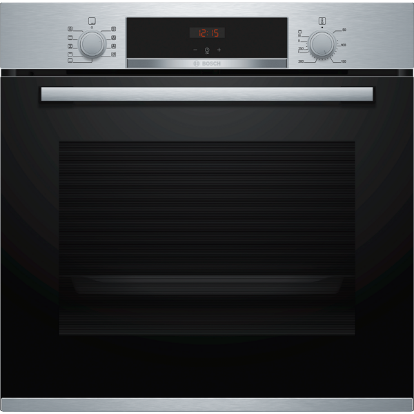Bosch HBS534BS0B 59.4cm Built In Electric Single Oven with 3D Hot Air - Stainless Steel_main