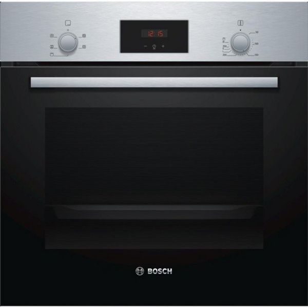 Bosch HHF113BR0B 59.4cm Serie 2 Built In Electric Single Oven with 3D Hot Air - Stainless Steel_main