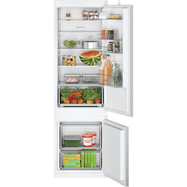 Bosch KIV87NSE0G 54.1cm 70/30 Built In Fridge Freezer - White_main