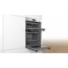 Bosch MBS533BS0B 59.4cm Built In Electric Double Oven with 3D Hot Air - Stainless Steel_open