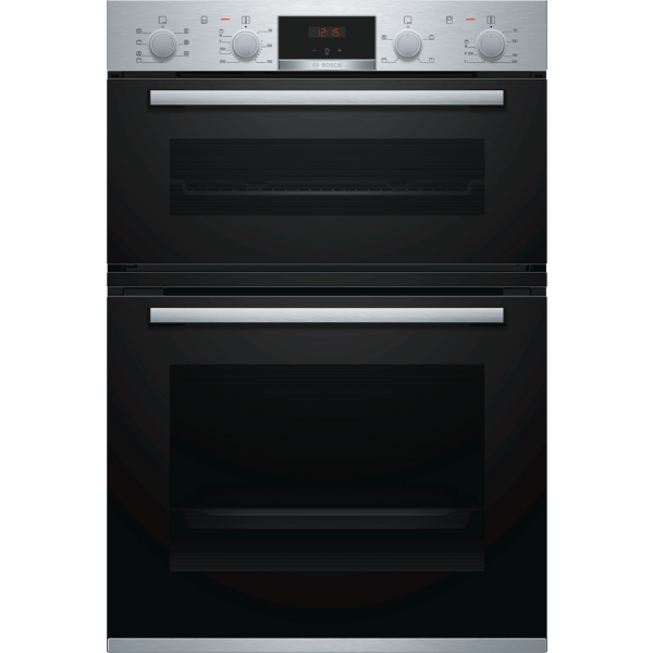 Bosch MBS533BS0B 59.4cm Built In Electric Double Oven with 3D Hot Air - Stainless Steel_main