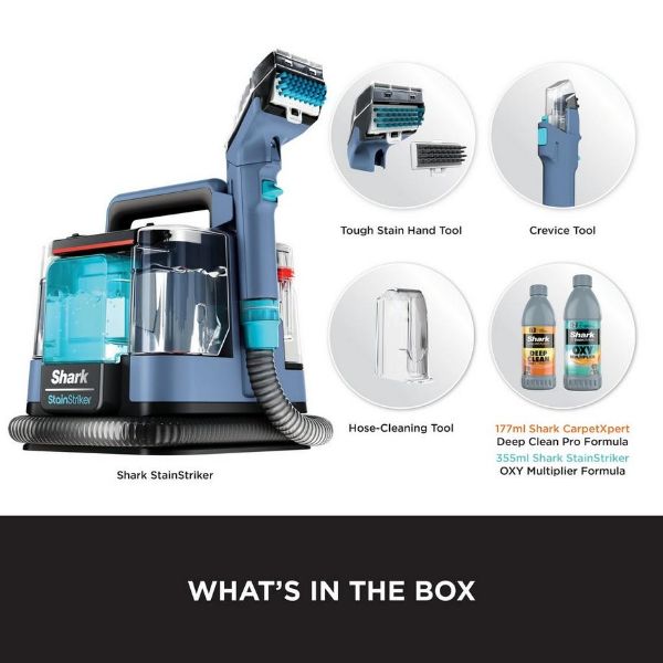 Shark PX200UKT StainStriker Pet Stain & Spot Cleaner - Rotator White_box