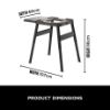 Ninja 4718J800EUUK Woodfire Universal Adjustable Stand & Side Table - Black_dimen
