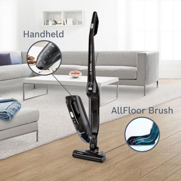 Bosch BCHF220GB Serie 2 2-in-1 Cordless Vacuum Cleaner - 44 Minutes Run Time - Jet Black_info