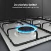 Hisense GM642XHS 60cm Gas Hob - Stainless Steel_switch