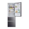 Haier HTW5618EWMP 59.5cm 3D Fridge Freezer - Dark Inox_open