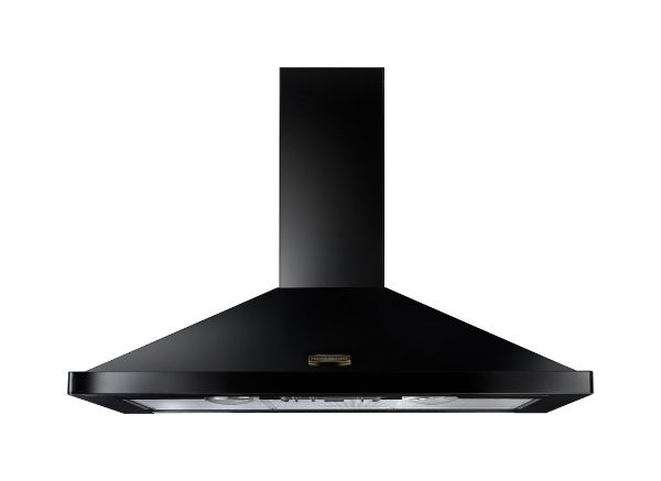 Picture of Rangemaster LEIHDC110BB 89310 110cm Chimney Hood in Black with Brass-LEIHDC110BB/