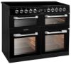 Picture of Leisure CS100C510K 100cm Cuisinemaster Electric Range Cooker with Three Ovens in Black