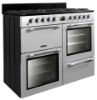 Picture of Leisure CK100F232S Cookmaster 100cm Dual Fuel Range Cooker with Seven Gas Burners in Silver