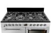 Picture of Leisure CK100F232S Cookmaster 100cm Dual Fuel Range Cooker with Seven Gas Burners in Silver