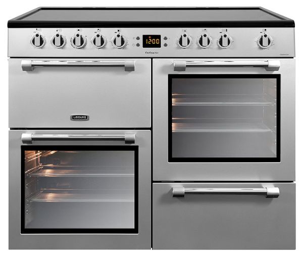 Picture of Leisure CK100C210S Cookmaster 100cm Electric Range Cooker with Five Ceramic Zones in Silver