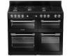 Picture of Leisure CS110F722K Cuisinemaster 110cm Dual Fuel Range Cooker with Three Ovens in Black