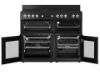 Picture of Leisure CS110F722K Cuisinemaster 110cm Dual Fuel Range Cooker with Three Ovens in Black