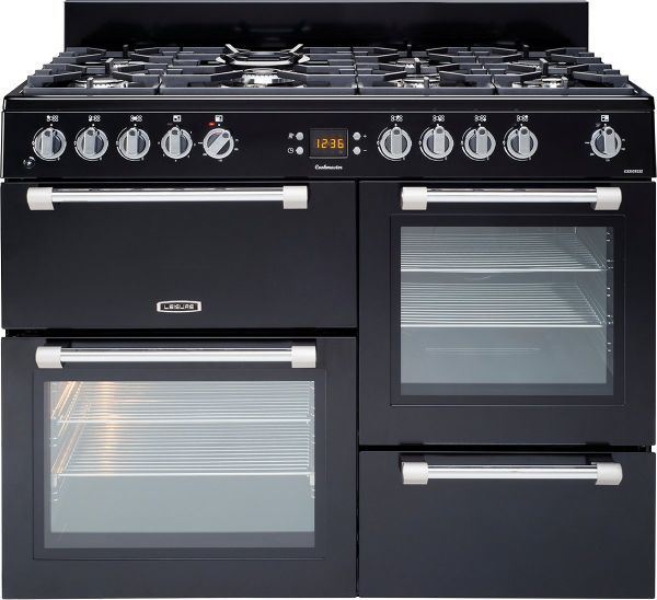 Picture of Leisure CK110F232K Cookmaster 110cm Dual Fuel Range Cooker with Seven Gas Burners in Black