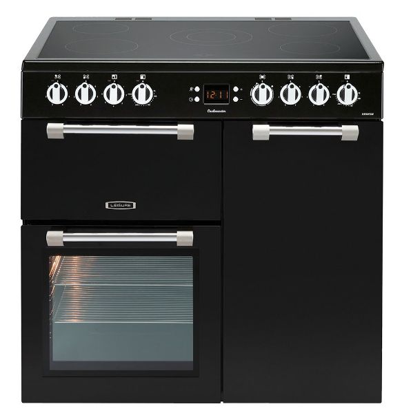 Picture of Leisure CK90C230K Cookmaster 90cm Electric Range Cooker with Two Ovens in Black