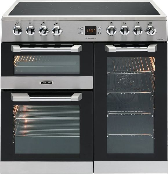 Picture of Leisure CS90C530X 90cm Cuisinemaster Electric Range Cooker with Three Ovens in Stainless Steel