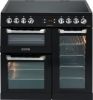 Picture of Leisure CS90C530K 90cm Cuisinemaster Electric Range Cooker with Three Ovens in Black