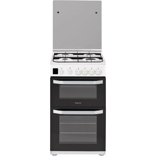 Picture of Hotpoint HD5G00CCW 50cm Twin Cavity Gas Cooker in White