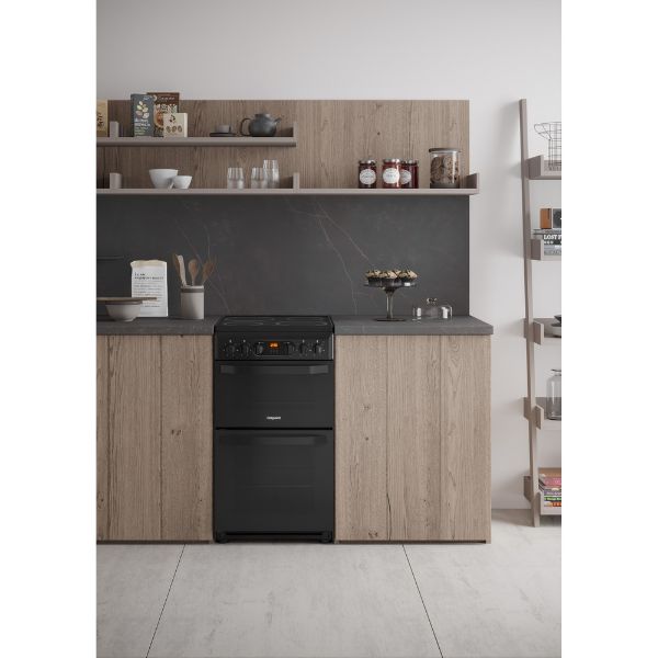 Picture of Hotpoint HD5V93CCB Freestanding Electric Cooker with Double Oven and Catalytic Cleaning