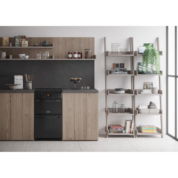 Picture of Hotpoint HD5V93CCB Freestanding Electric Cooker with Double Oven and Catalytic Cleaning