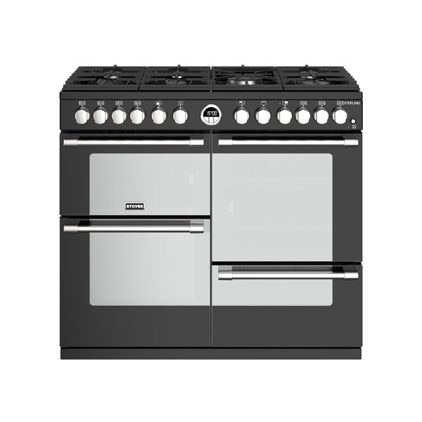 Picture of Stoves S1000DF Sterling 100cm Dual Fuel Range Cooker in Black