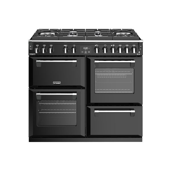 Picture of Stoves Richmond Deluxe S1000DF GTG 100cm Dual Fuel Range Cooker in Black