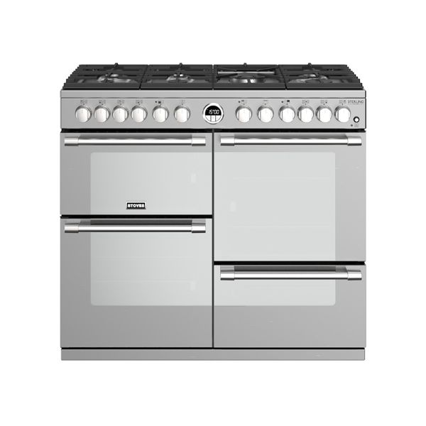 Picture of Stoves Sterling Deluxe S1000DF 100cm Dual Fuel Range Cooker in Stainless Steel