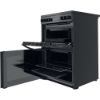 Picture of Indesit ID67V9KMBUK Freestanding Double Oven Electric Cooker in Black with Steam&Clean