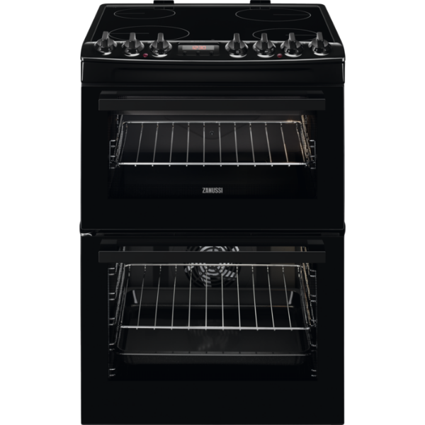Picture of Zanussi ZCV69360BA 60cm Double Oven Electric Cooker with Ceramic Hob and PlusSteam