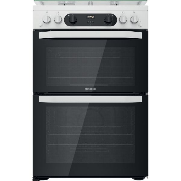 Picture of Hotpoint HDM67G0CCW Double Oven Gas Cooker in White