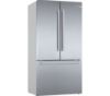 Picture of Bosch KFF96PIEP Serie 8 American Style Fridge Freezer with French Doors and Bottom Freezer in Stainless Steel