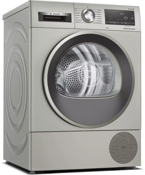Picture of Bosch WQG245S9GB Serie 6 9kg Heat Pump Tumble Dryer in Silver Inox