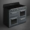 Picture of Smeg TR4110IGR2 110cm Victoria Electric Induction Range Cooker in Slate Grey