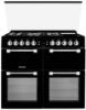 Picture of Leisure CC100F521K Chefmaster 100cm Dual Fuel Range Cooker with Glass Top Lid in Black