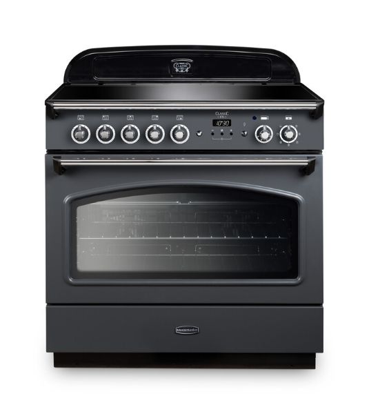 Picture of Rangemaster 131690 Classic FX 90 Induction Range Cooker in Slate with Chrome Trim CLAS90FXEISL/C