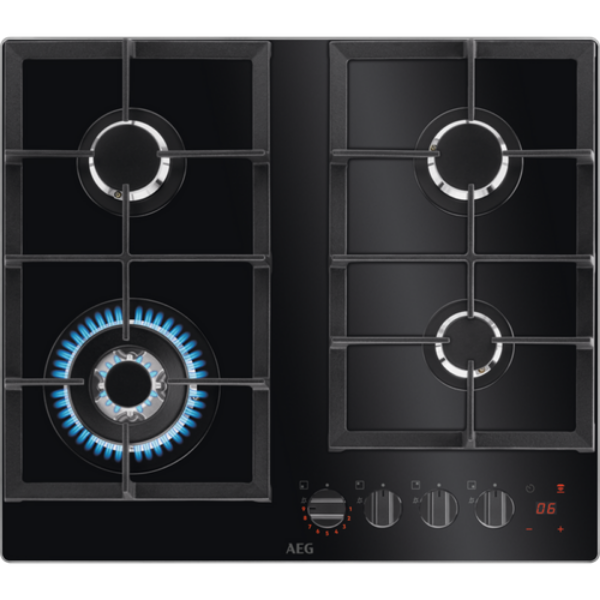 Picture of AEG HKB64450NB 59cm Gas on Glass Hob - Display Model