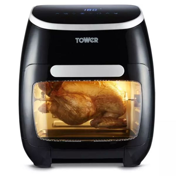 Picture of Tower T17039 Xpress Pro 2000W 11 Litre 5-in-1 Digital Air Fryer Oven with Rotisserie in Black