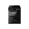 CDA CFC631BL 60cm Double Oven Electric Cooker with Ceramic Hob In Black_front