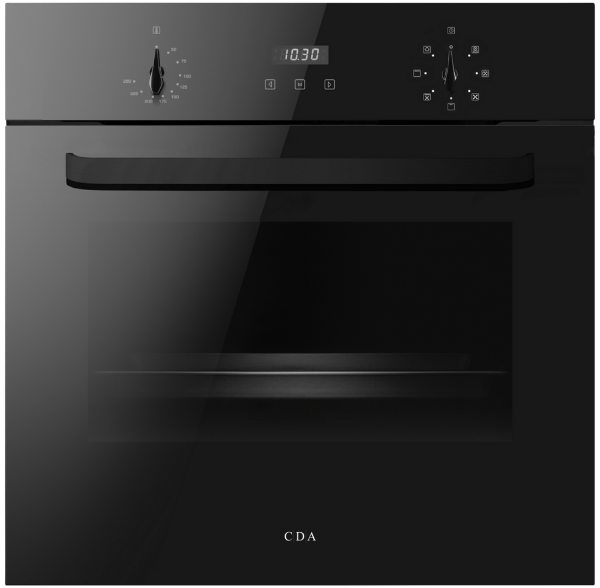 CDA SC223BL 59.5cm Electric Single Oven In Black_front