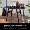 Ninja OO101UKSTANDKIT Woodfire Electric Outdoor Oven with BBQ Stand - Terracotta/Steel_outdoor set up