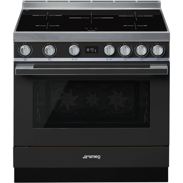 Smeg CPF9IPAN 90cm Portofino Single Pyrolytic Cavity Induction Range Cooker in Anthracite