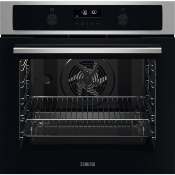 Zanussi ZOPND7XN 59.4cm Built In Electric Single Oven with Pyrolytic Cleaning _main