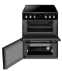 CDA CFC631BL 60cm Double Oven Electric Cooker with Ceramic Hob In Black_open